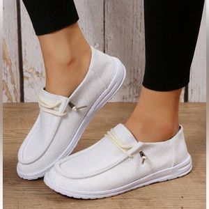 Cream Canvas Shoes